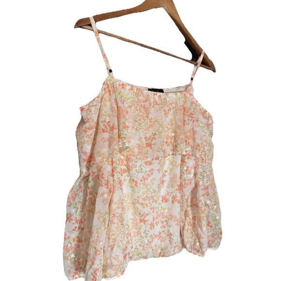 BY & BY Plus Size 2X Green Floral Tie‎ Hem Embroidered Cold Shoulder NWT - Picture 1 of 7